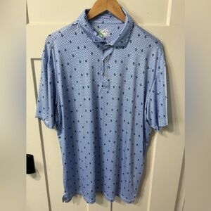 Tailorbyrd Polo Shirt Men's Size XL Pineapples Golf Performance Stretch SPF 30+